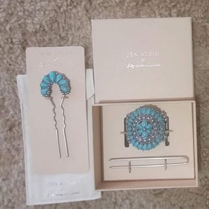 Jen Atkin Chloe & Isabel turquoise hair accessories